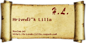 Hrivnák Lilla névjegykártya